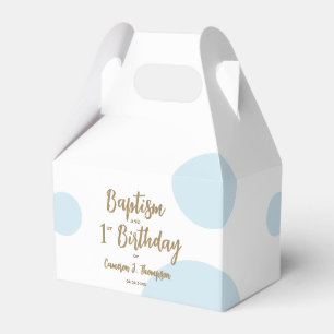 1. Geburtstag und Taufe Blaue Baby-Party für Junge Geschenkschachtel