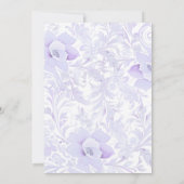1. Geburtstag und Taufe für Mädchen Lilac Floral Einladung (Rückseite)