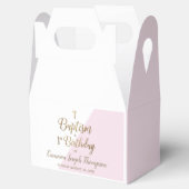 1. Geburtstag und Taufe Pink Baby Girl Geschenkschachtel (Geöffnet)