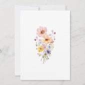 1. Geburtstag Unsere kleine Wildblume wird Eins Einladung (Rückseite)