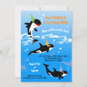 1. Geburtstag unter dem Mädelmädchen Einladung (Vorderseite)