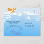 1. Geburtstag unter dem Mädelmädchen Einladungspostkarte (Rückseite)