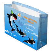 1. Geburtstag unter dem Mädelmädchen Große Geschenktüte (Rückseite Schrägansicht)