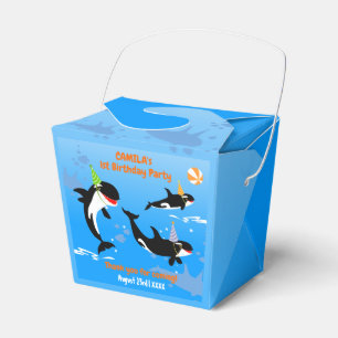 1. Geburtstag unter dem Meer Orca Wal Baby Mädchen Geschenkschachtel