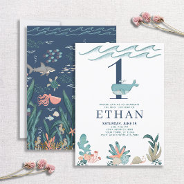 1. Geburtstag unter dem Meereswasser Einladung