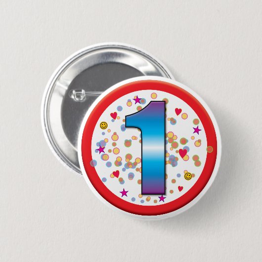 1. Geburtstag v2 Button (Vorne & Hinten)