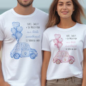 1. Geburtstag Valentine Pink Balloons und Auto T-Shirt