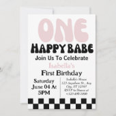 1. Geburtstag von Babe Custom Girl Einladung (Vorderseite)