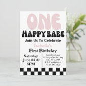 1. Geburtstag von Babe Custom Girl Einladung (Stehend Vorderseite)