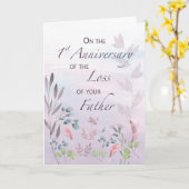 1. Geburtstag von Loss Watercolor Florals Karte (Gelbe Blume)