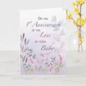 1. Geburtstag von Loss Watercolor Florals Karte (Gelbe Blume)