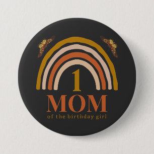 1. Geburtstag von Mädchen individuell für Mama Button