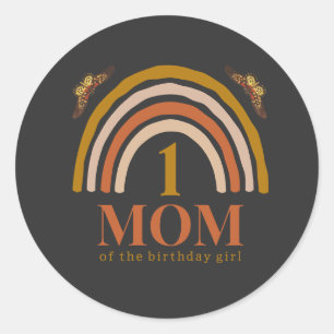 1. Geburtstag von Mädchen individuell für Mama Runder Aufkleber
