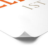 1. Geburtstag Wasserfarbe Regenbogen und Sonne Wil Poster (Ecke)