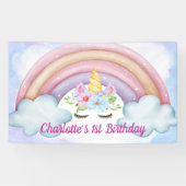 1. Geburtstag Wasserfarben Party Banner (Horizontal)