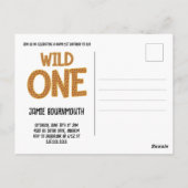 1. Geburtstag Wild One Jungle Safari Tiere Postkarte (Rückseite)