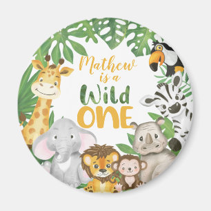 1. Geburtstag Wild One Safari Jungle Themed Magnet