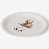 1. Geburtstag Wild One tragen modernes, elegantes Pappteller (Schrägansicht)