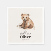 1. Geburtstag Wild One tragen modernes, elegantes  Serviette (Vorderseite)