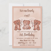 1. Geburtstag - Wir können frühzeitig auf Einladun Einladung (Vorderseite)