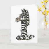 1. Geburtstag Zebra! Karte (Gelbe Blume)