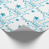 1. Geburtstags-Baby-Sterne Geschenkpapier (Ecke)