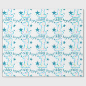 1. Geburtstags-Baby-Sterne Geschenkpapier (Flach)