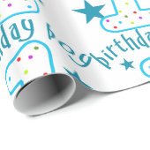 1. Geburtstags-Baby-Sterne Geschenkpapier (Rolleneckpunkt)