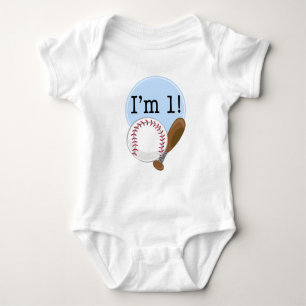 1. Geburtstags-Baseball-Kinder Baby Strampler