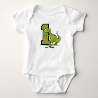 1. Geburtstags-Dinosaurier fertigen besonders an Baby Strampler