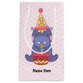 1. Geburtstags-Flusspferd Kleine Geschenktüte (Vorderseite)