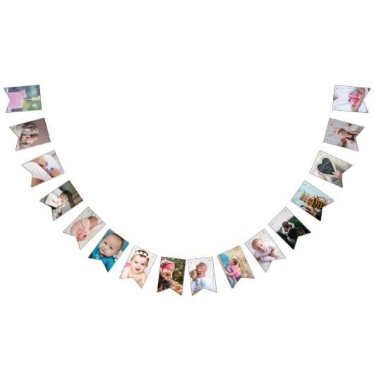 1. Geburtstags-Foto-stellen erstes Baby-Party Sie Wimpelkette (Alle)