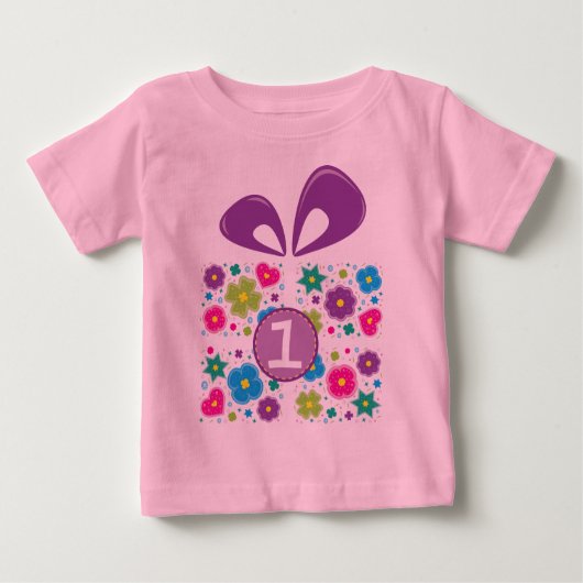 1. Geburtstags-Geschenk Baby T-shirt (Vorderseite)
