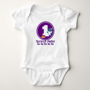 1. Geburtstags-Girl Baby Shark T-Shirt Strampler