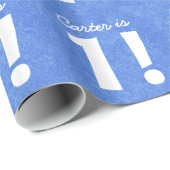 1. Geburtstags-individueller Name blau und Weiß Geschenkpapier (Rolleneckpunkt)
