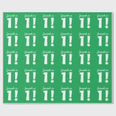 1. Geburtstags-individueller Name KELLY GRÜNES Geschenkpapier (Flach)