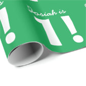 1. Geburtstags-individueller Name KELLY GRÜNES Geschenkpapier (Rolleneckpunkt)