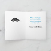 1. Geburtstags-Jungen-Autos, blau Karte (Innenseite)