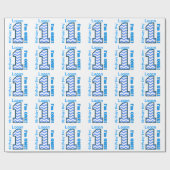 1. Geburtstags-Jungen-Zickzack jährige Gewohnheit Geschenkpapier (Flach)