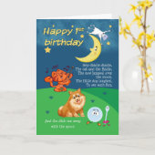 1. Geburtstags-Karte, 1. Geburtstag he Diddle Karte (Gelbe Blume)