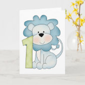 1. Geburtstags-Löwe Karte (Gelbe Blume)