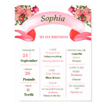 1. Geburtstags-Meilenstein Hübsch Rosa