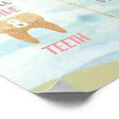 1. Geburtstags-Mermaid-Milestone-Poster Poster (Ecke)