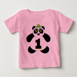 1. Geburtstags-niedlicher Panda Baby T-shirt