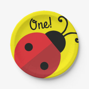 1. Geburtstags-Party Damen-Bug Cute Pappteller