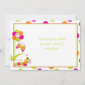 1. Geburtstags-Party Einladung mit Schmetterling (Rückseite)