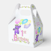 1. Geburtstags Princess Bear Custom Geschenkschachtel (Rückseite)