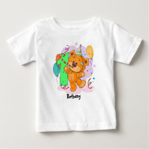 1. Geburtstags-Teddybär Baby T-shirt
