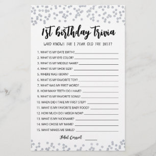 1. Geburtstags-Trivia-Spiel