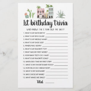 1. Geburtstags-Trivia-Spiel